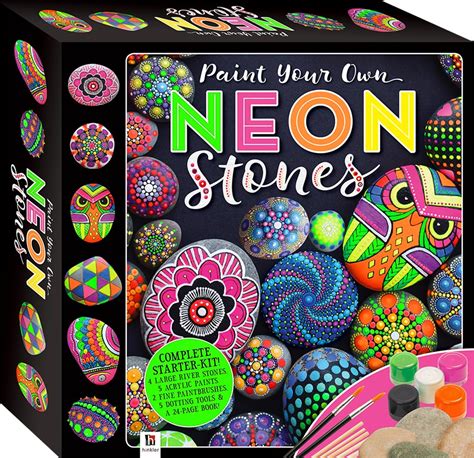 Crafts Dotting Tool And 4 Stones Paint Your Own Mandala Stones Kit