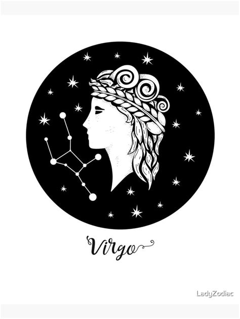 White Background With Black Graphics In Curvise Font Reads Virgo