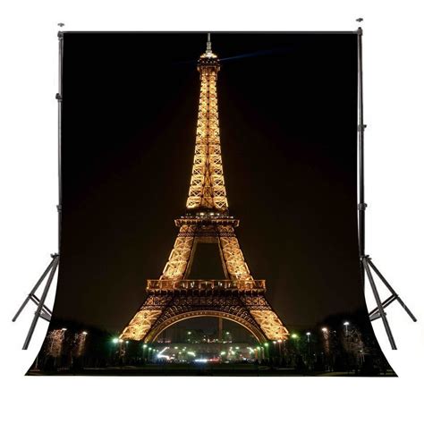 Lylycty 5×7ft Lights Up The Night Paris Eiffel Tower