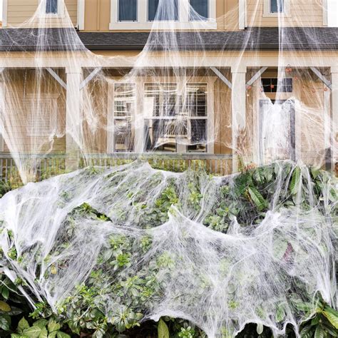 buy 1000 sqft stretch spider web for indoor and outdoor halloween decorations halloween theme