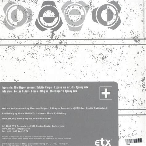 Excuse Me Mr Dj De The Ripper Present Suicide Corps Maxi X 1 Chez Recordsale Ref3139092745