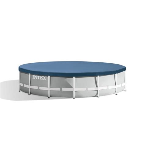 28032 Intex Round Pool Cover 15ft Navy Blue Intex Metal Frame Pool Cover