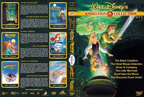 Walt Disney S Classic Animation Set 4 Dvd Cover 1985 1990 R1 Custom