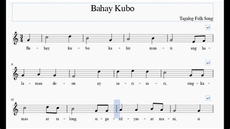 Ano Ang Rhythmic Pattern Ng Bahay Kubo Brainlyph