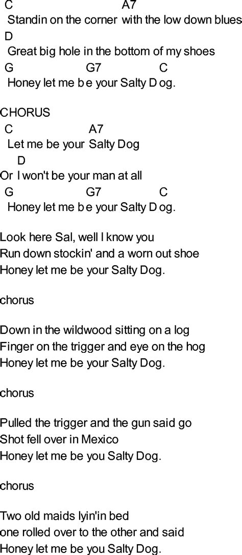 Bluegrass Songs With Chords The Old Salty Dog Blues