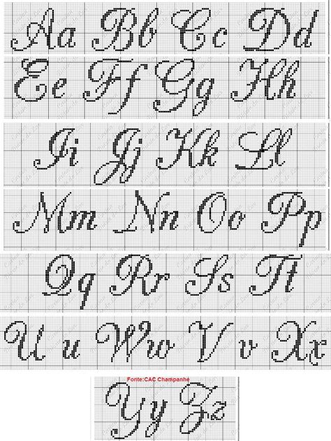 Alfabeto Letra Cursiva Ponto Cruz Ponto Cruz Andreia Ab Cross Stitch Letter Patterns Cross