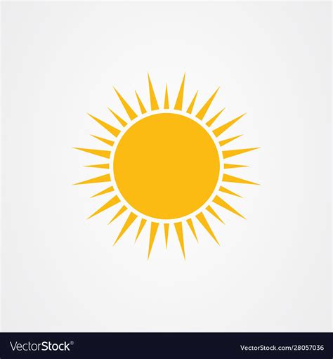 Sun Icon Logo Design Royalty Free Vector Image