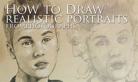 How To Draw Realistic Portraits From Photographs Youtube