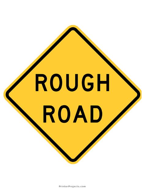 Road Hazard Signs Poster Template