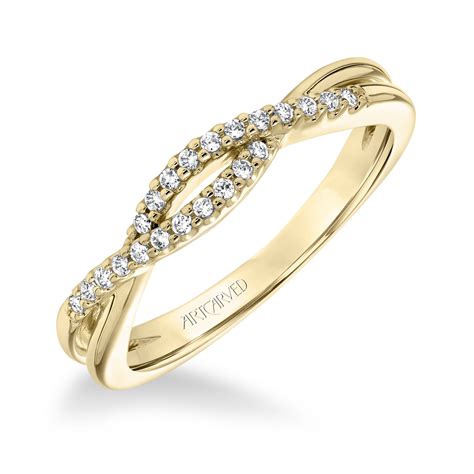 ArtCarved Diamond Yellow Gold Womens Wedding Bands Arthur S Jewelers