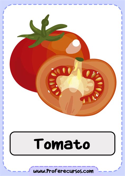 Vegetables Vocabulary Tomato