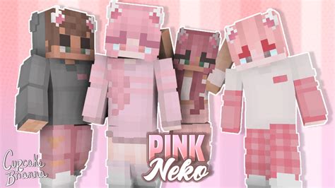 Pink Neko Skin Pack By Cupcakebrianna Minecraft Skin Pack Minecraft