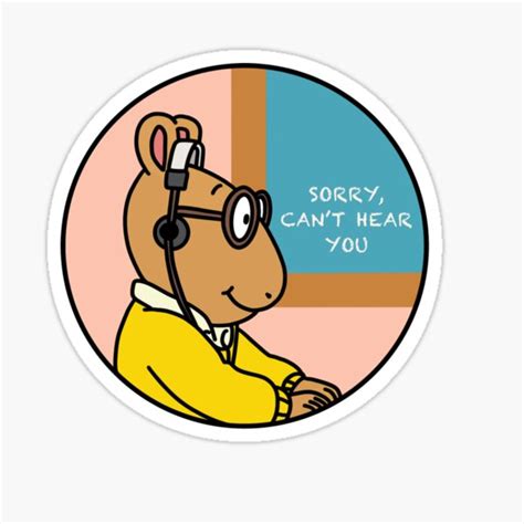 Arthur Meme Arthur Headphones Meme Sticker For Sale By Smileyfriend Redbubble