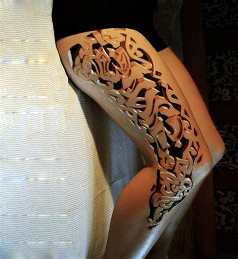 Beautiful 3d Leg Tribal Tattoos Design Fashion For Girls