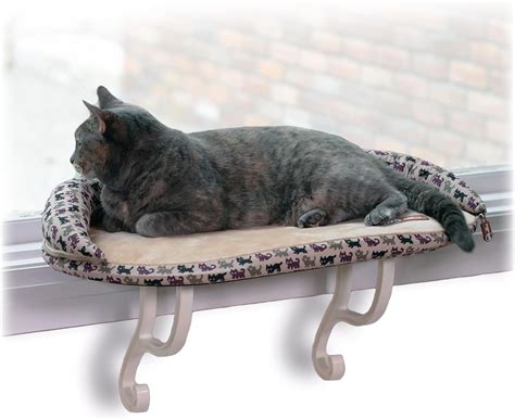 Kandh Pet Products Deluxe Kitty Sill Wbolster Cat Window Bed Cat Window