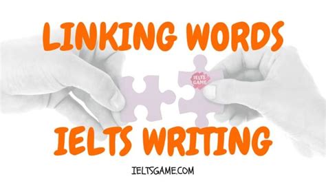 Two Hands Are Holding Puzzle Pieces With The Words Linking Words Ielts