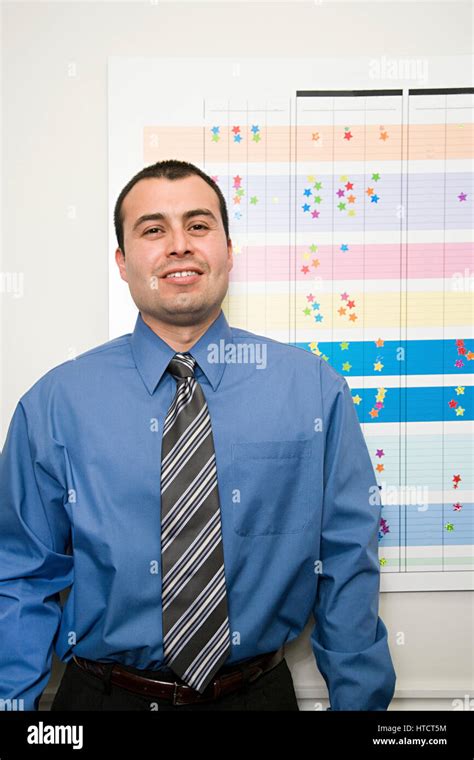 Office Worker And Chart Stock Photo Alamy