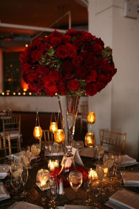 Tall Red Rose Centerpeices Tall Red Rose Centerpiece