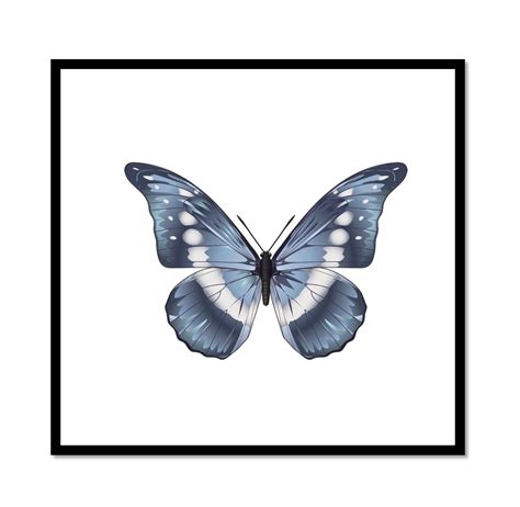 Blue Butterfly Art Butterfly Wall Prints Denim Blue Etsy