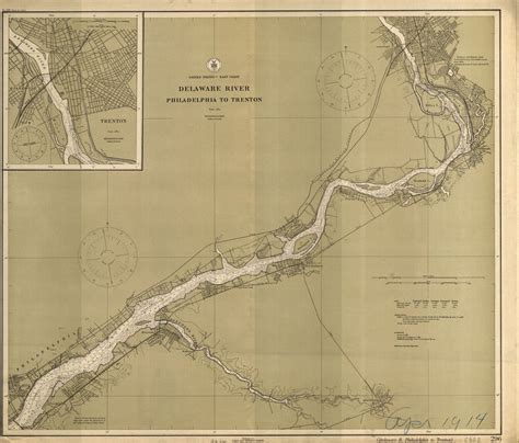 Print Of Delaware River Poster On Vintage Visualizations