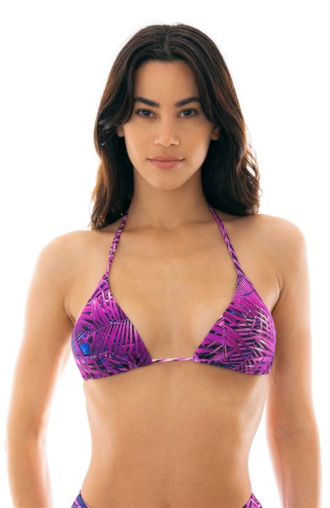 Bikini Tops Purple Triangle Bikini Top Top Ultra Violet Hot Pant