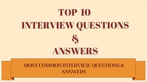 This interview question seems forward (not to mention intimidating!), but if you're asked it, you're in luck: Job Interview Questions & Answers - Best Answer for ...