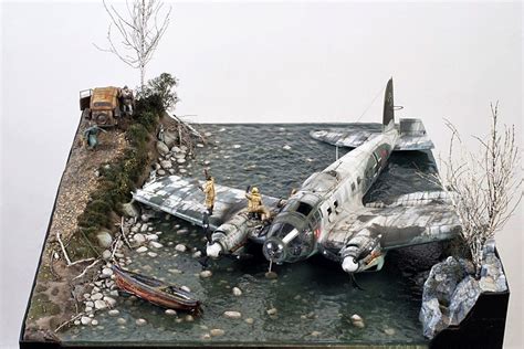 Norway 1943 Crash Site 132 Scale Model Diorama Model Paint Art Model