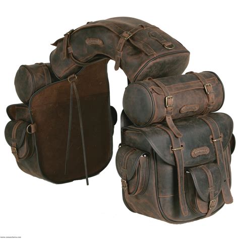 Complete Unique Saddle Bag For Trekking In Leather