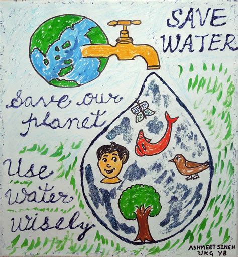 25+ inspirasi keren save earth drawing for kids. Water poster, Save water poster, Save water