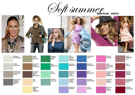 Summer Palette Names Soft Summer Palette Soft Summer Colors Soft