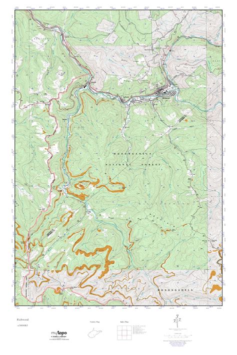 Mytopo Richwood West Virginia Usgs Quad Topo Map