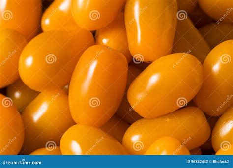 Raw Organic Orange Cherry Tomatoes Stock Photo Image Of Fruit Juicy