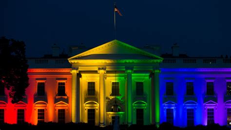 white house lit in rainbow colors after gay marriage ruling hollywood reporter