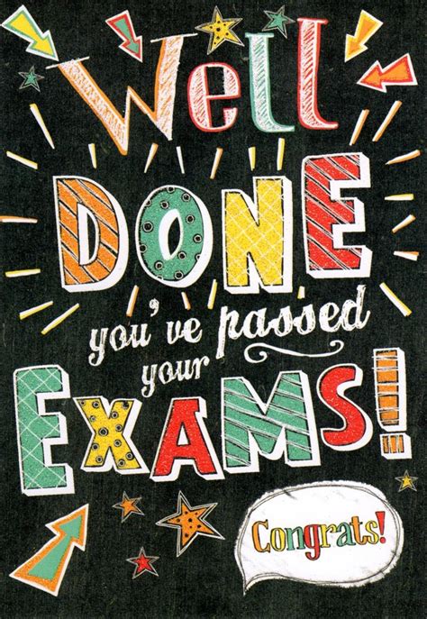 Well Done Youve Passed Your Exams Congrats Greeting Card Cards