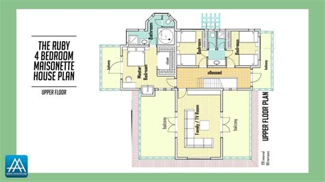 The Ruby 4 Bedroom Maisonette House Plan David Chola Architect