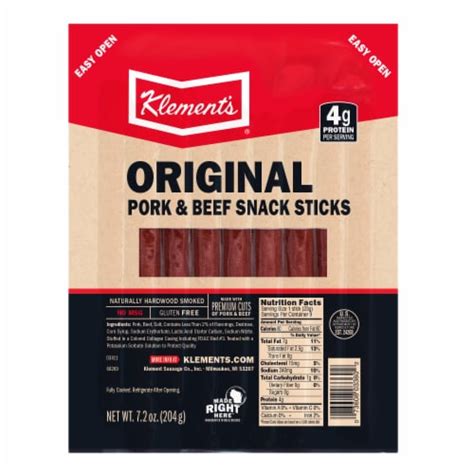 Klements® Original Beef And Pork Snack Sticks 72 Oz Kroger