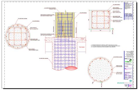 Circular To Square Section Column Connection Detail Structuraldetails