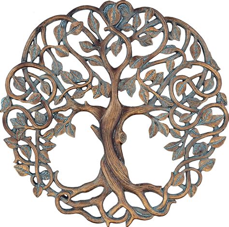 Tree Of Life Hanging Wall Metal Art Round Hanging Sculpture Home Decor