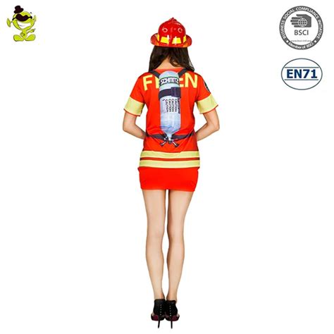 3d Printing T Shirt Womens Sexy Fireman Costume Carnival Halloween