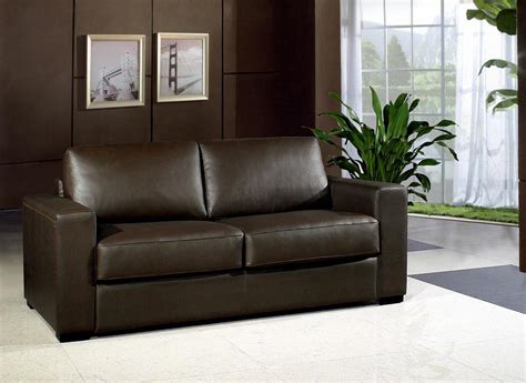 Cricut faux leather & suede. Dual Modern Chocolate Brown Leather Sofa Bed | Black Design Co