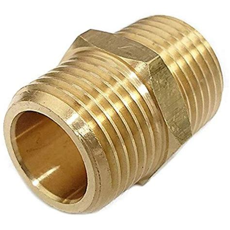 3 4 X Npt Brass Hex Nipple Male Pipe Adapter Industrial And Scientific Ebay