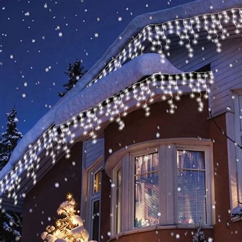 Kmashi Connectable 5m Led Curtain Icicle String Lights Led Fairy