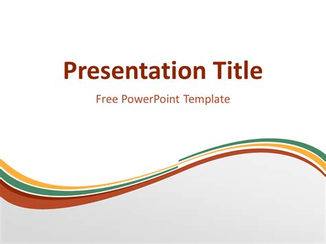 Orange Green Wave Powerpoint Template Presentationgo