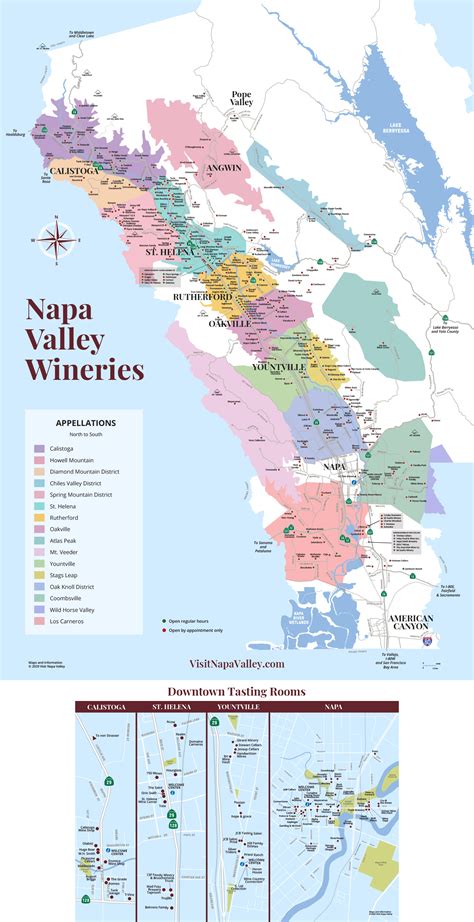Napa Valley Winery Map Plan Your Wine Tasting Vacation