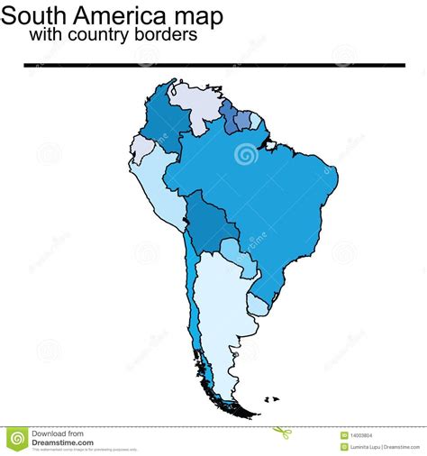 South America Map Stock Illustration Illustration Of Continent 14003804