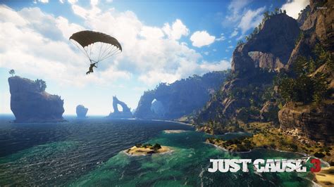 Parachuting Over The Sea Just Cause 3 Wallpaper Game Wallpapers
