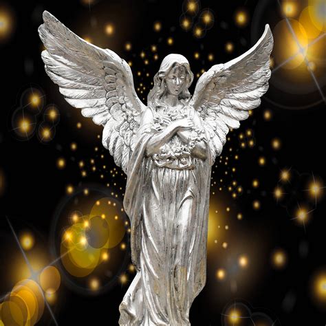 Download Silver Christmas Angel Wallpaper
