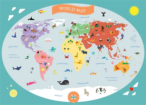 The World Map For Kids Behance