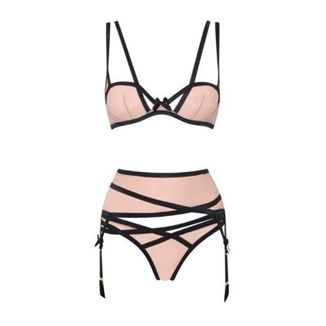 Agent Provocateur Joan Brief Nude Black 2 660 RUB Liked On Polyvore