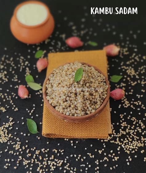 Kambu Sadam Recipe How To Open Cook Pearl Millet Kitchen Kathukutty